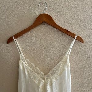Anthropologie Asymmetrical Lace Slip